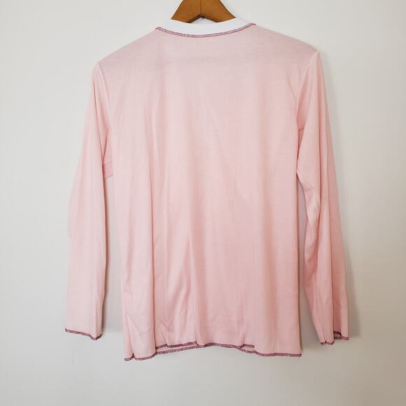 NWOT Lightweight Pajama Set Pants & Long Sleeve Top Pink Size Medium - Picture 4 of 9